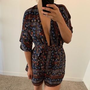 Deep plunge romper